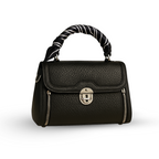 Black Vegan Leather Crossbody Bag