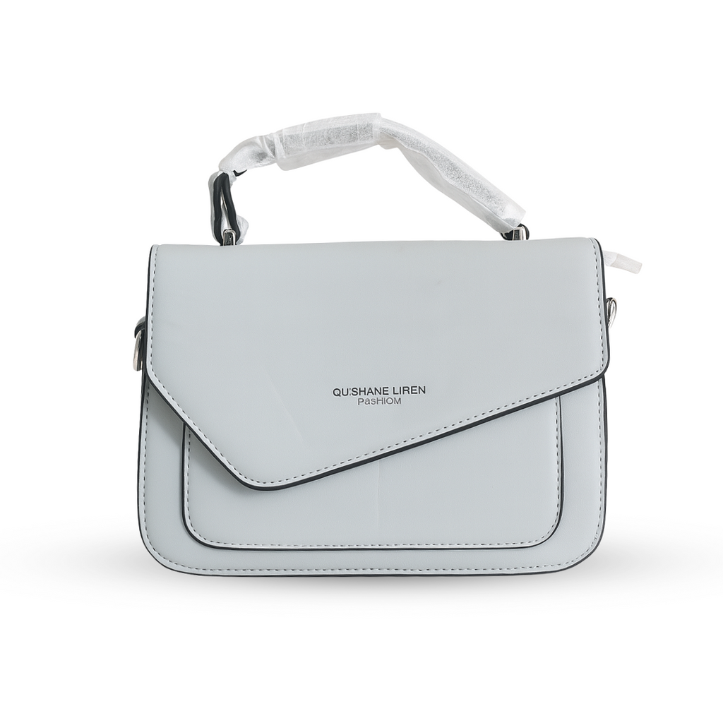 Powder Blue Vegan Leather Crossbody Bag