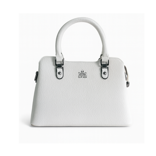 Elegant White Vegan Leather Handbag