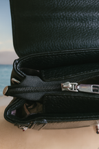 Black Vegan Leather Crossbody Bag