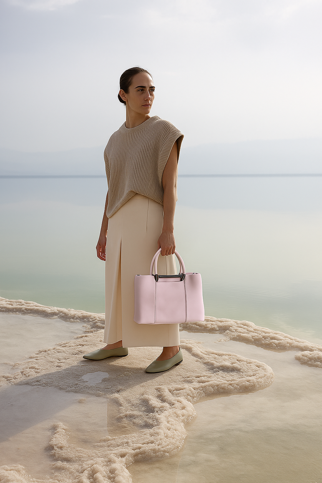 Mauve Vegan Leather Handbag