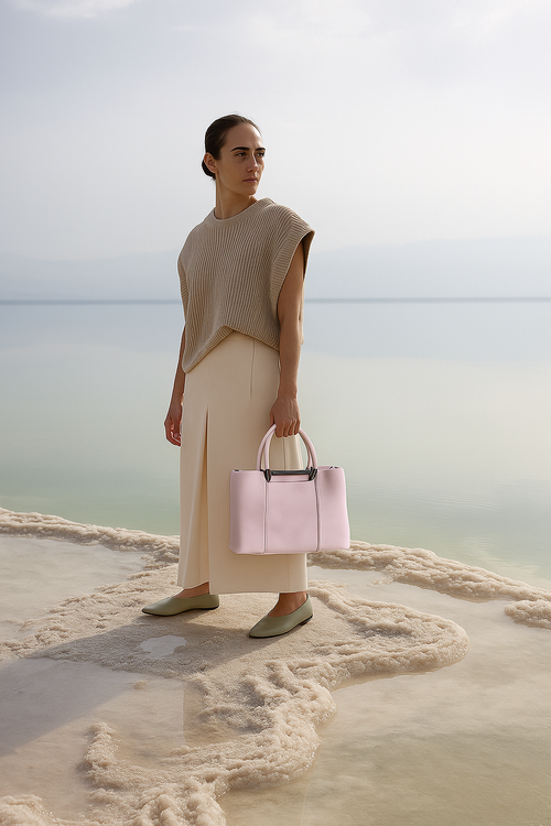 Mauve Vegan Leather Handbag
