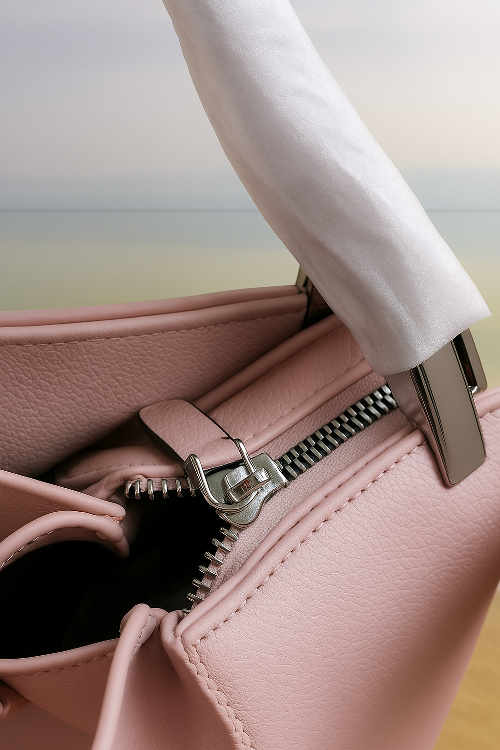 Mauve Vegan Leather Handbag