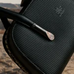 Black Textured Leather Handbag - Image 4