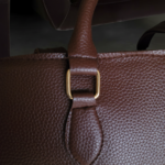 Brown Calfskin Leather Tote - Image 4