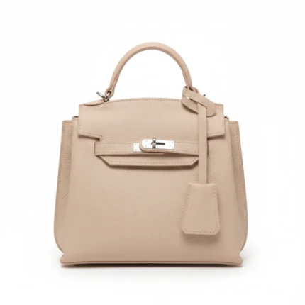 Beige Cowhide Kelly Bag